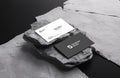 Modern Business Cards Mockup - Marble Rocks product preview image 1