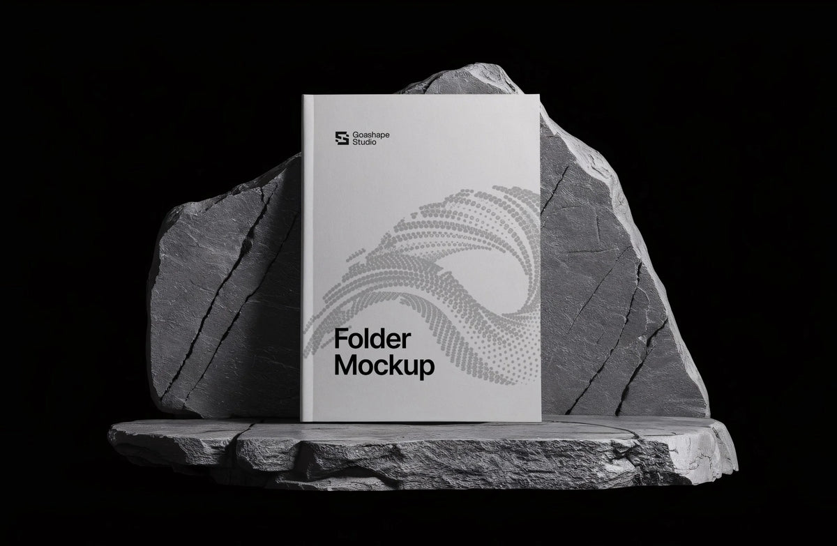 Folder Mockup - Marble Rocks product preview image 1
