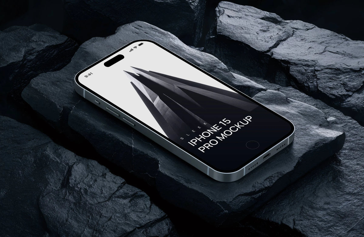 iPhone 15 Smartphone Mockup product preview image 1