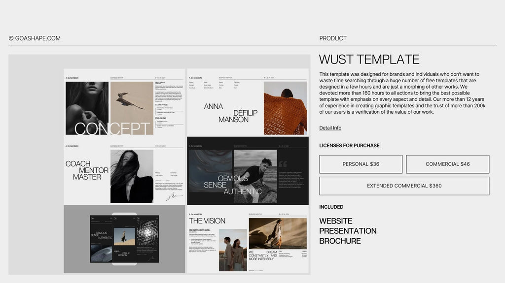 WUST / website, pitch deck, brochure