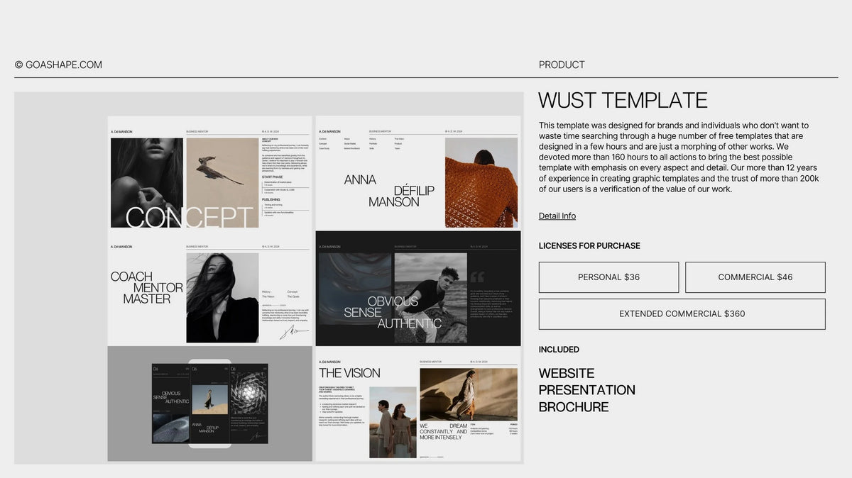WUST / website, pitch deck, brochure