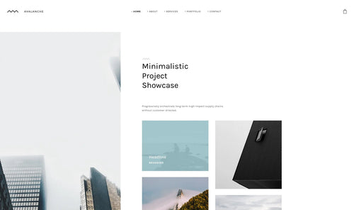 Avalanche Single Page Website PSD Template product preview image 2