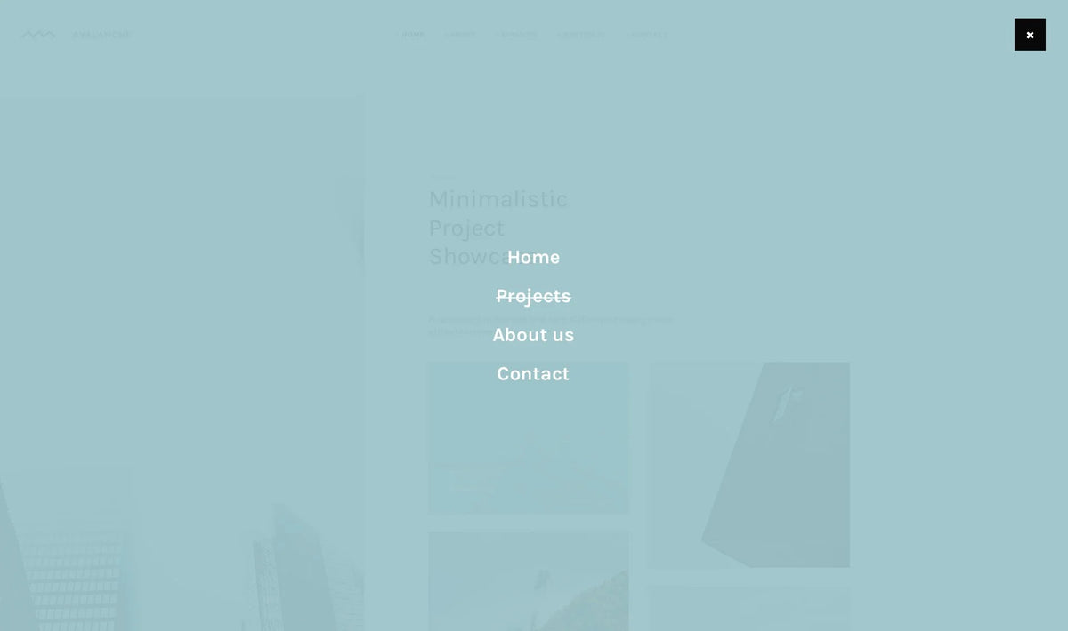 Avalanche Single Page Website PSD Template product preview image 5