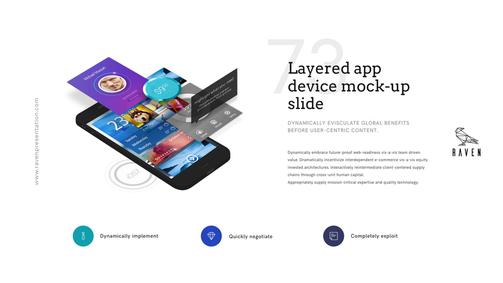 Raven Minimalist Keynote Presentation Template | 125+ Slides product preview image 80