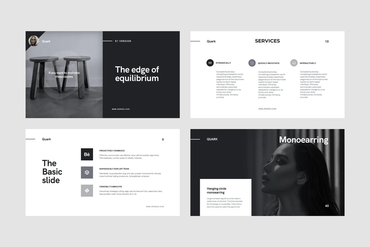 Quark PowerPoint Pitch Deck Presentation product preview image 4