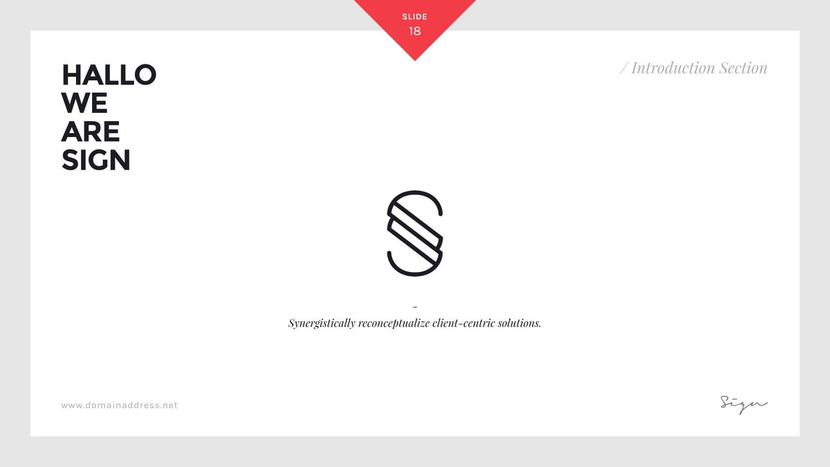 Sign Presentation Unique Keynote Template product preview image 17