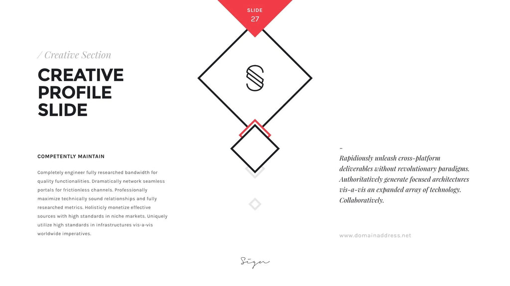 Sign Presentation Unique Keynote Template product preview image 83