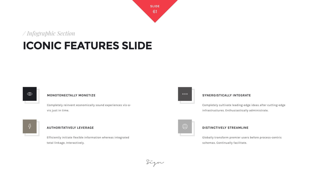 Sign Presentation Unique Keynote Template product preview image 34