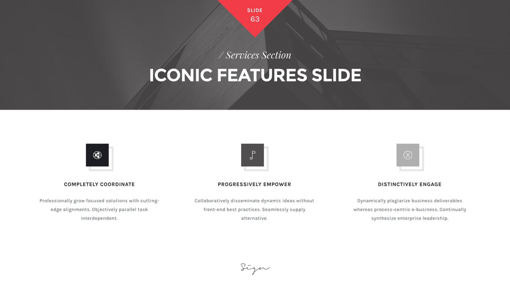 Sign Presentation Unique Keynote Template product preview image 69