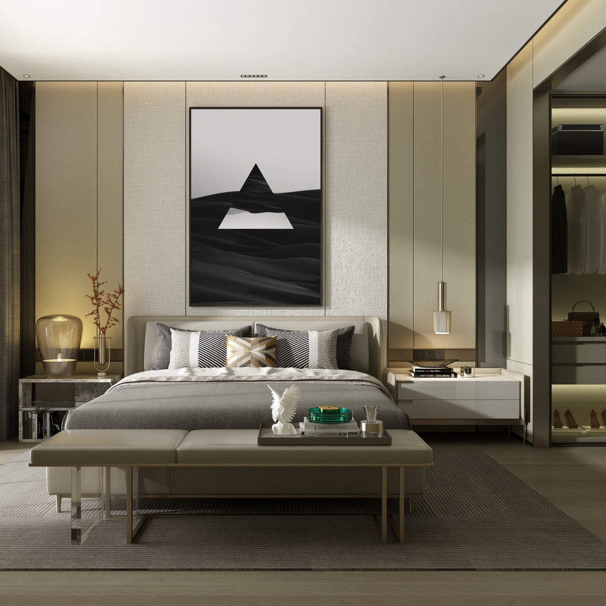 LEVITATING TRIANGEL home decor digital wall print art, minimalist album cover, book cover or wallpaper product preview image 6