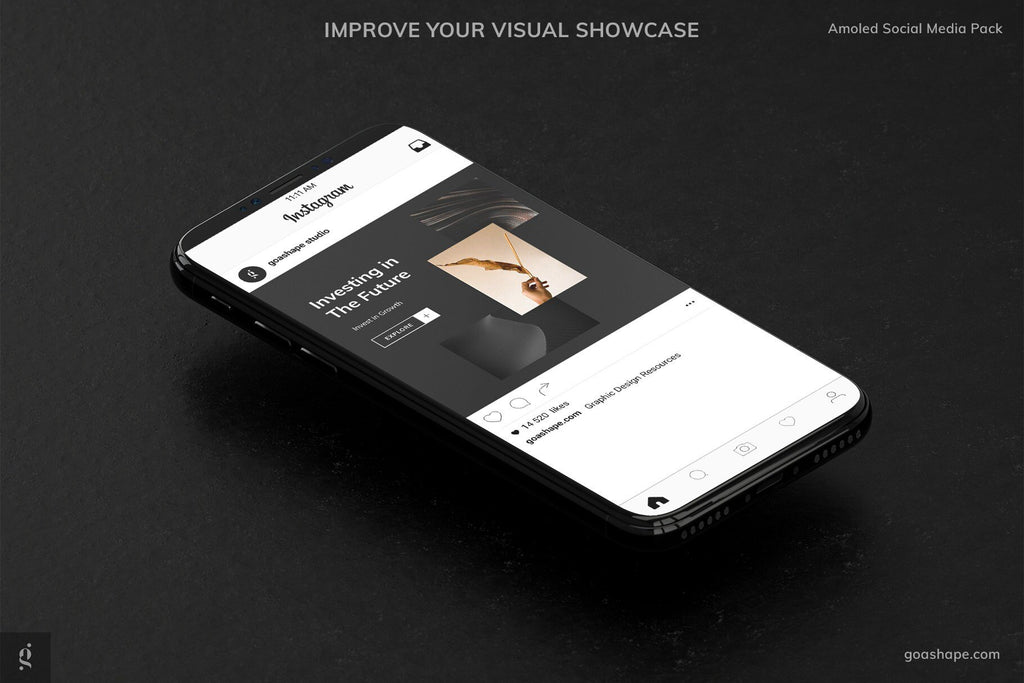 Amoled Social Media - Unique Photoshop Template product preview image 5