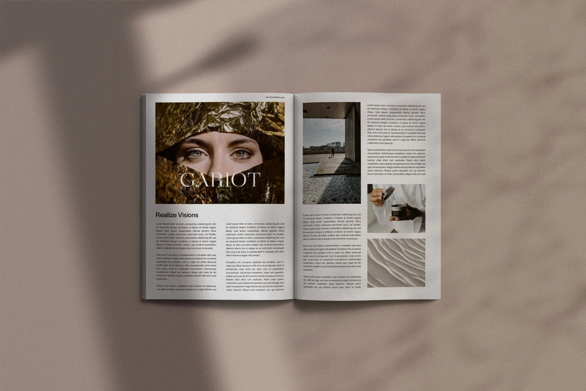 Gariot Magazine Mockups - Natural Looking Photoshop Template