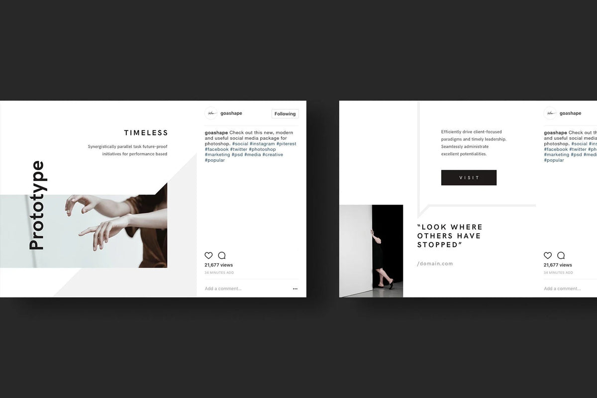 Minimal Social Media Template for Photoshop product preview image 4