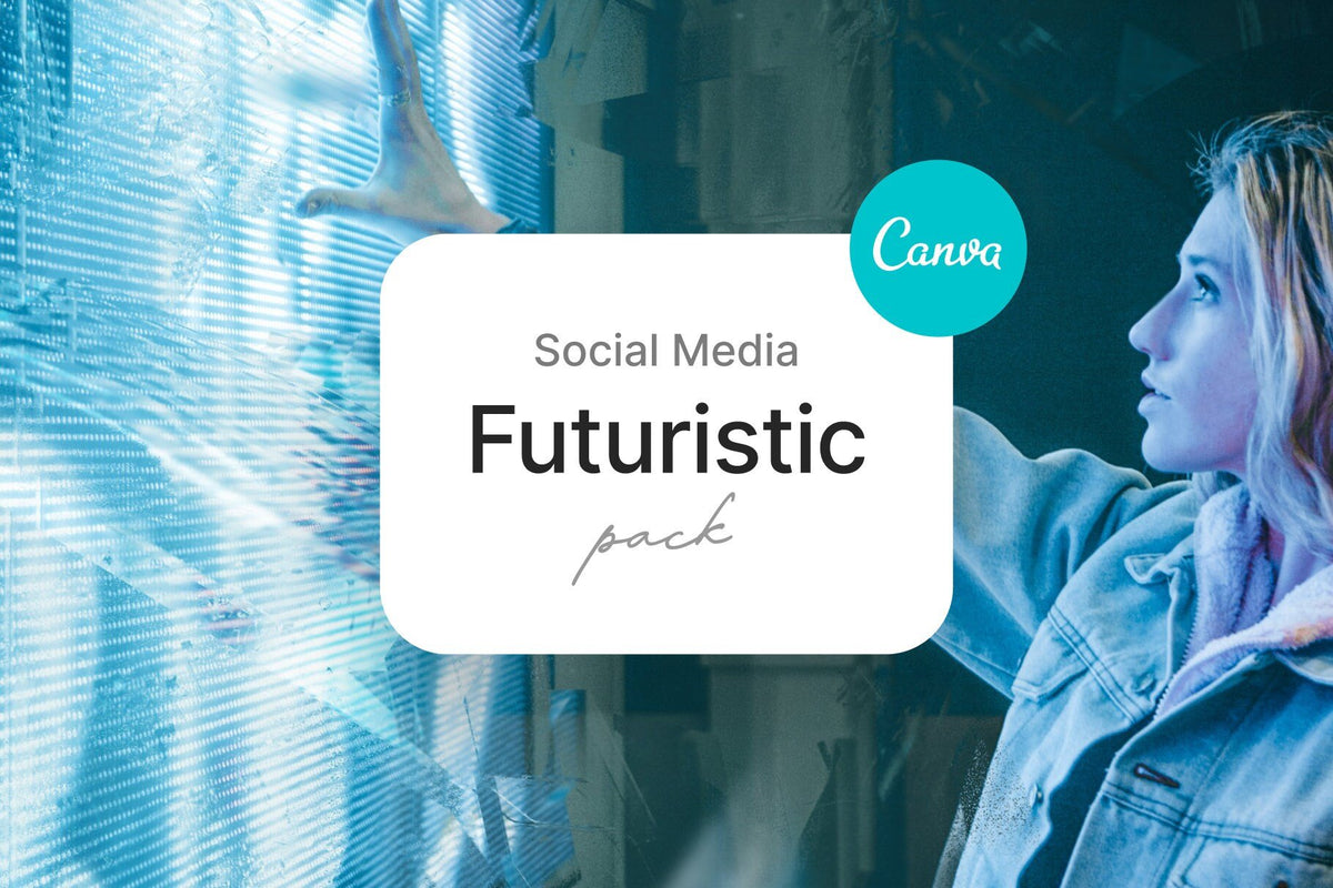 Canva Futuristic Social Media Instagram Templates | Unique Instagram and Pinterest Designs for modern and trendy look product preview image 9