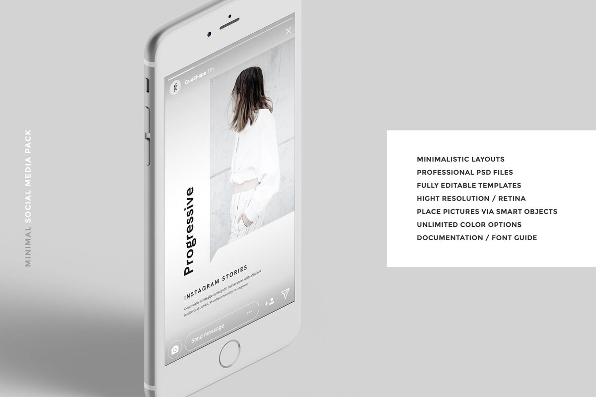 Minimal Social Media Template for Photoshop product preview image 8