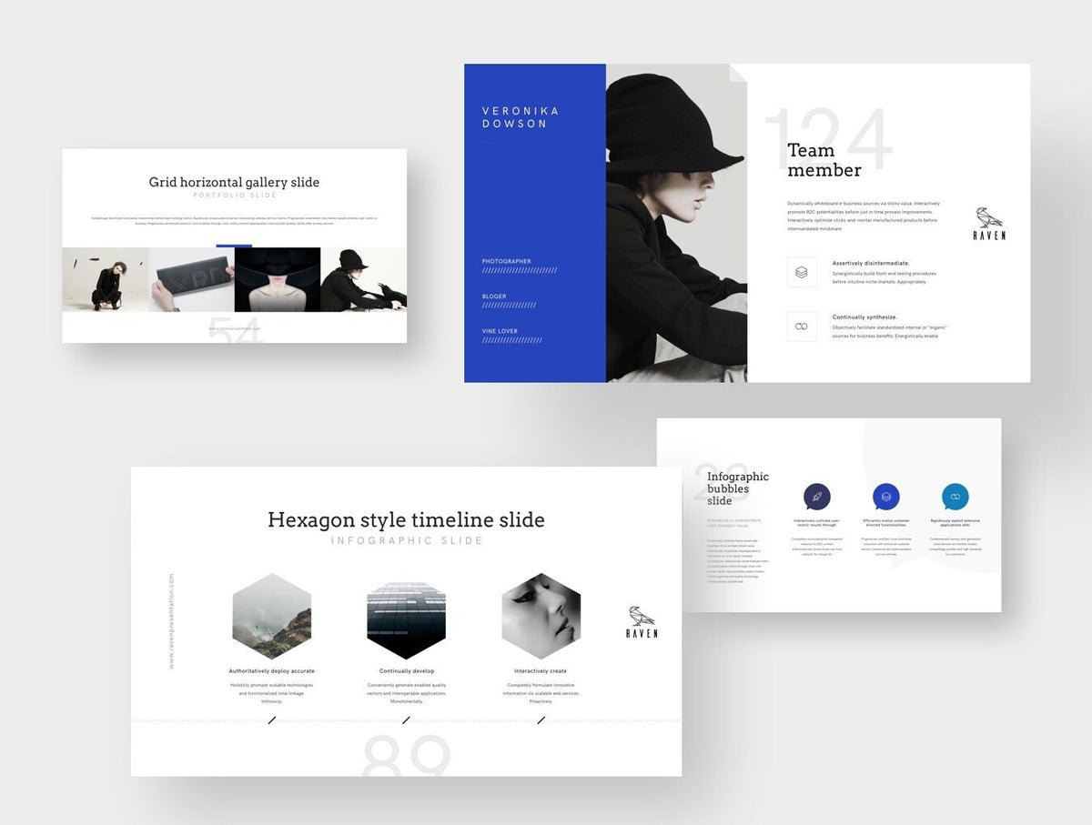 Raven Minimalist Keynote Presentation Template | 125+ Slides product preview image 3