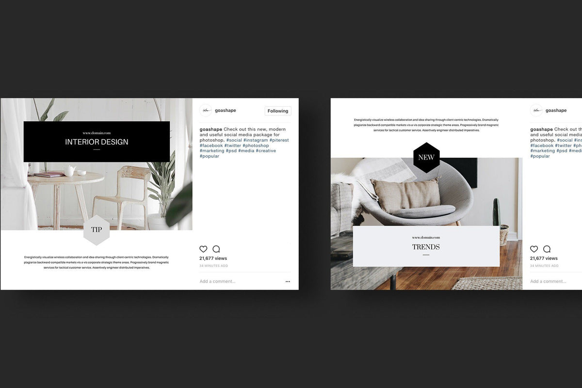 Decor Canva Social Media Templates product preview image 4