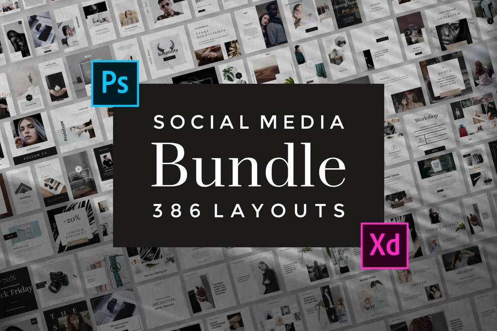 Best of Social Media - Photoshop and XD Templates in Bundle product preview image 1