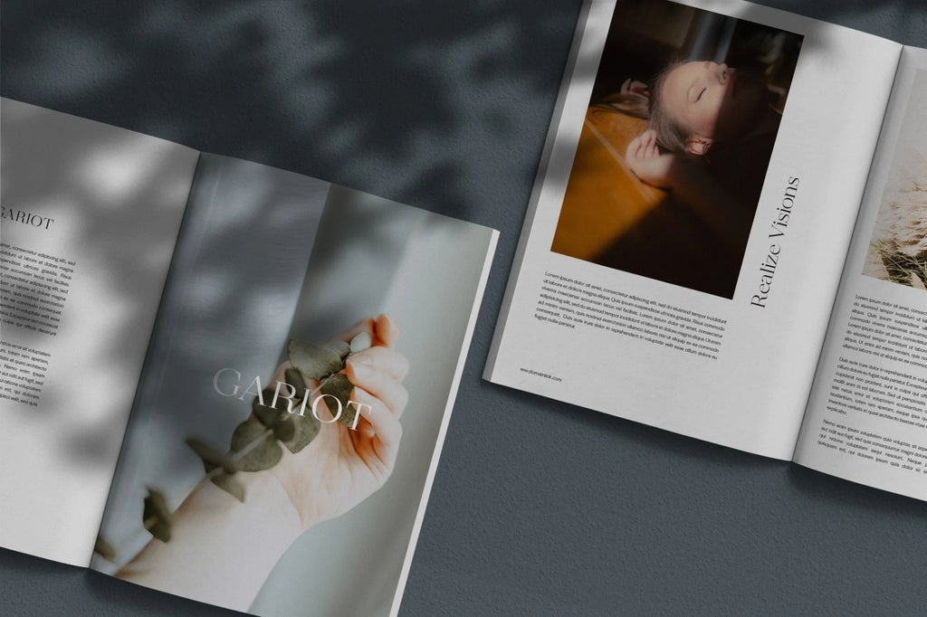 Gariot Magazine Mockups - Natural Looking Photoshop Template