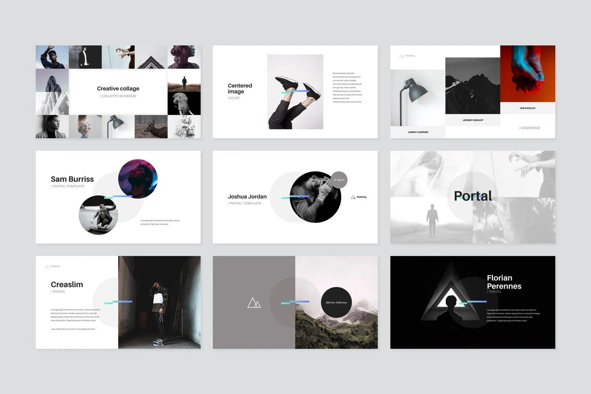 Portal Unique Keynote Presentation Template product preview image 5