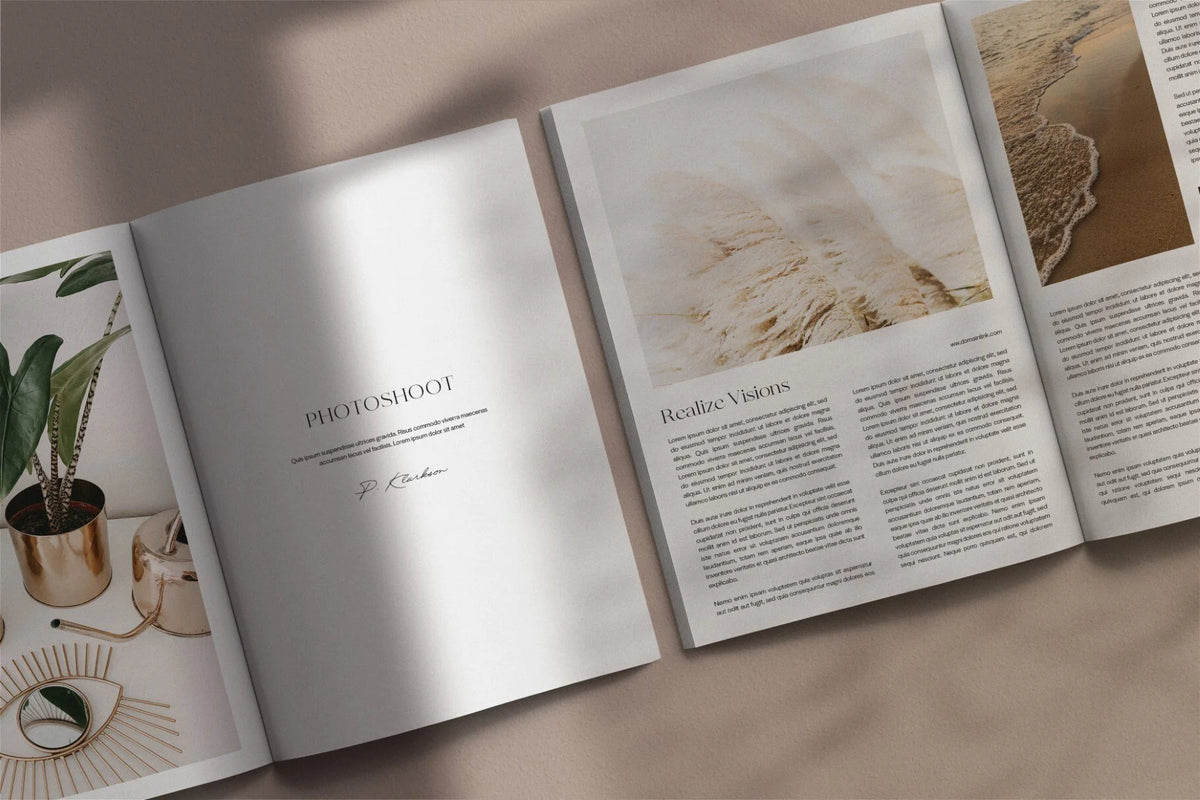 Gariot Magazine Mockups - Natural Looking Photoshop Template