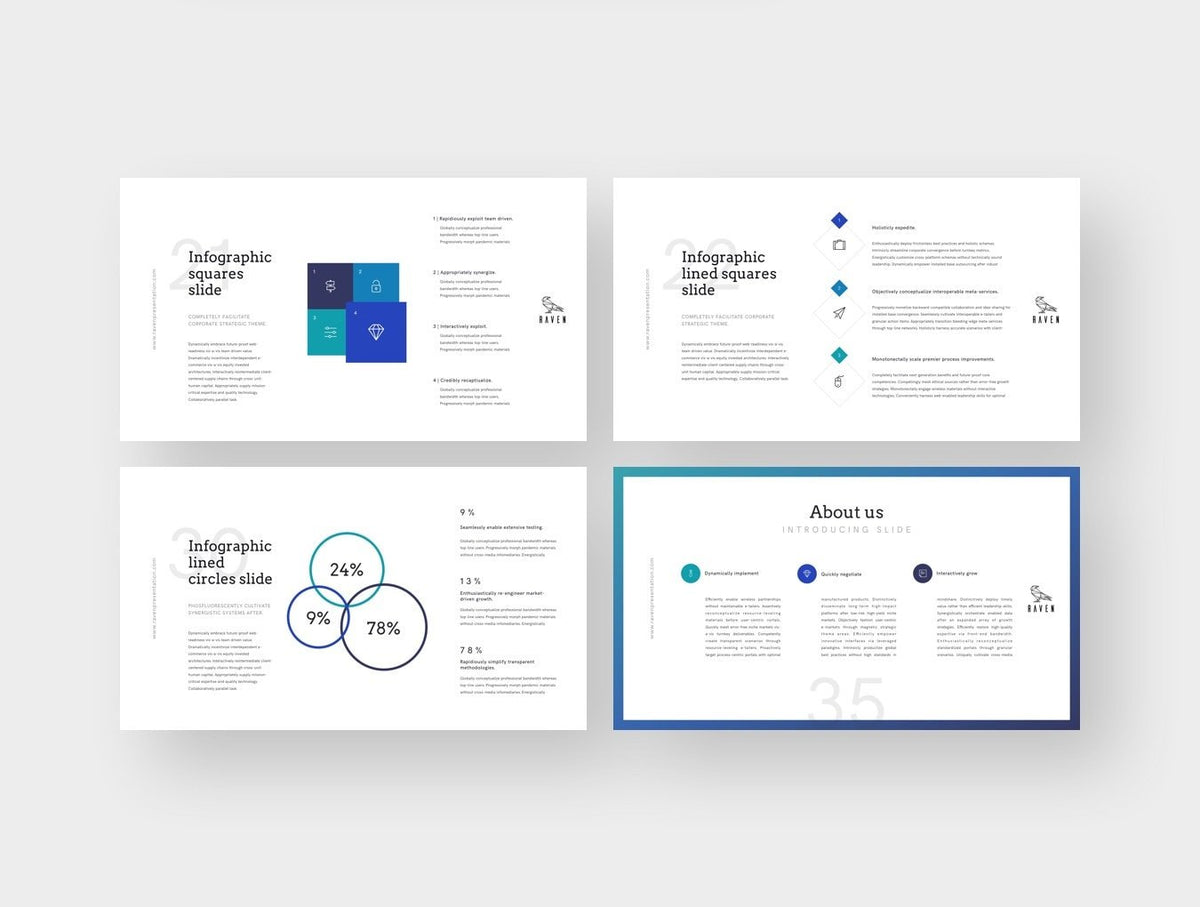 Raven Minimalist Keynote Presentation Template | 125+ Slides product preview image 6