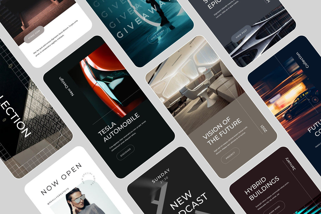 Canva Futuristic Social Media Instagram Templates | Unique Instagram and Pinterest Designs for modern and trendy look product preview image 6