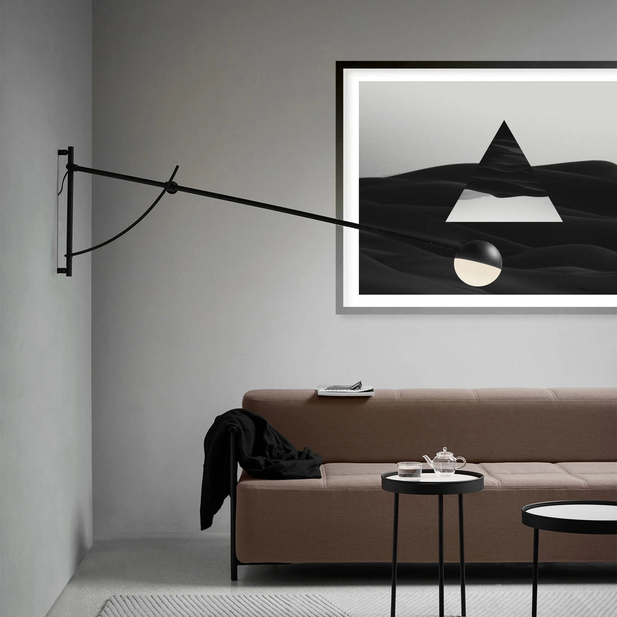 LEVITATING TRIANGEL home decor digital wall print art, minimalist album cover, book cover or wallpaper product preview image 4