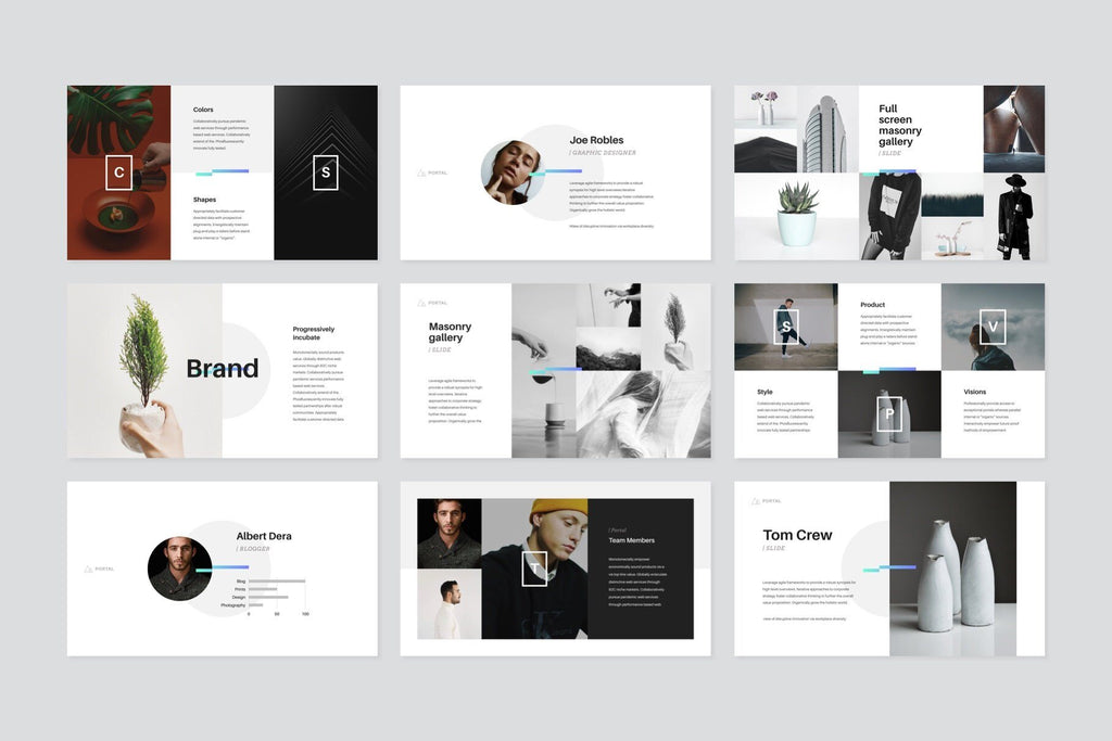 Portal Unique Keynote Presentation Template product preview image 3