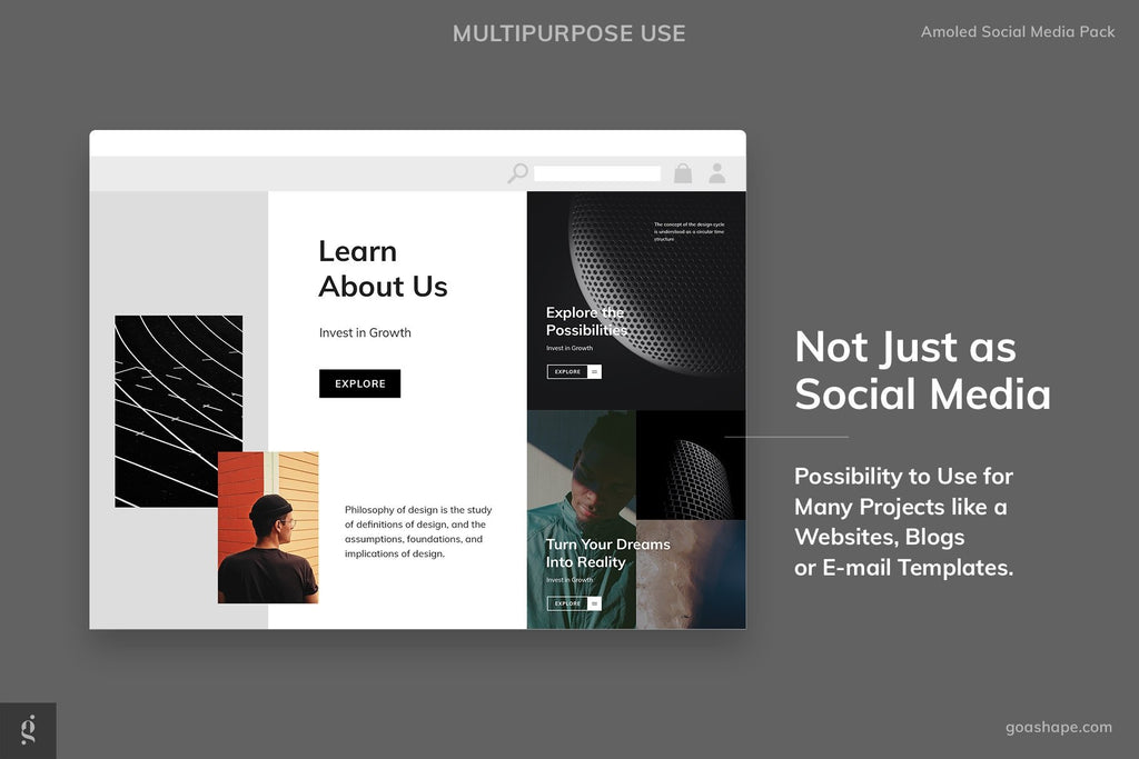 Amoled Social Media Canva Template product preview image 5