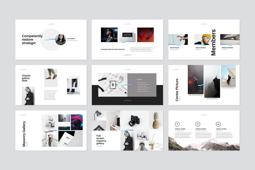 Portal Unique Keynote Presentation Template product preview image 4