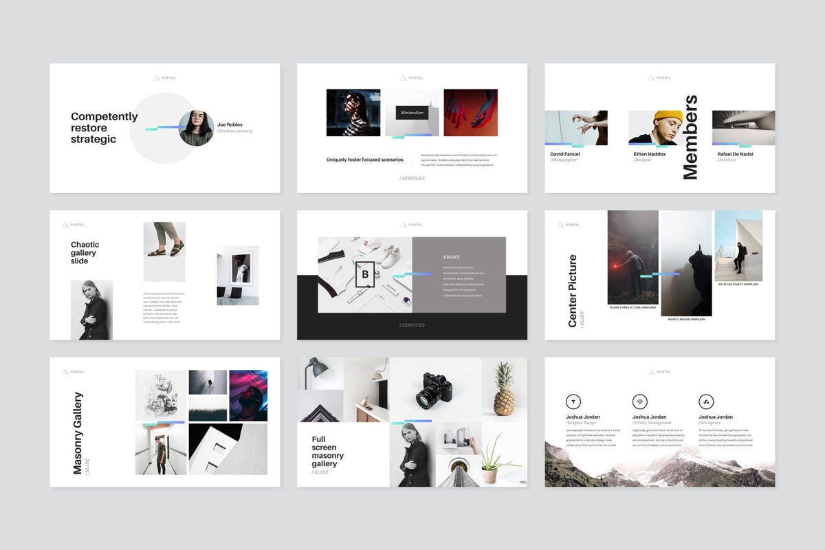 Portal Unique Keynote Presentation Template product preview image 4