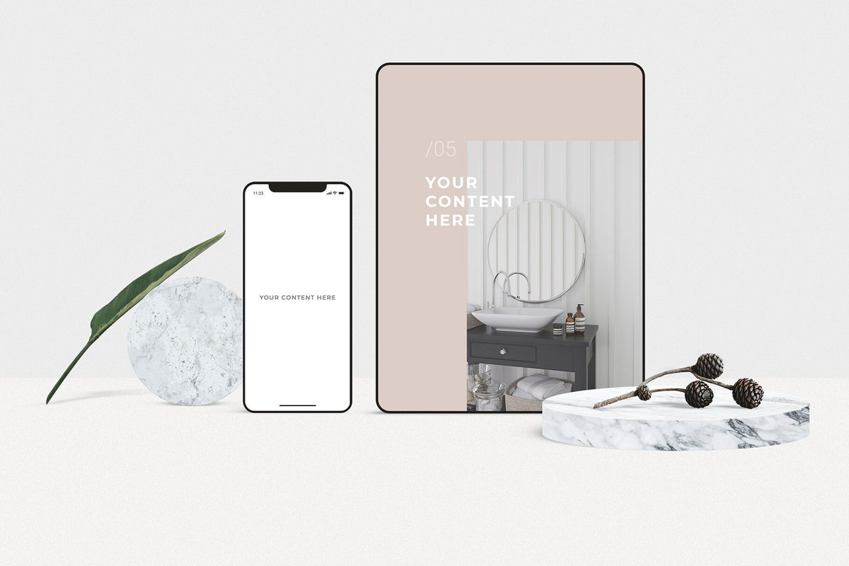 Minimal Scene Creator - Device Mockups for Photoshop product preview image 3