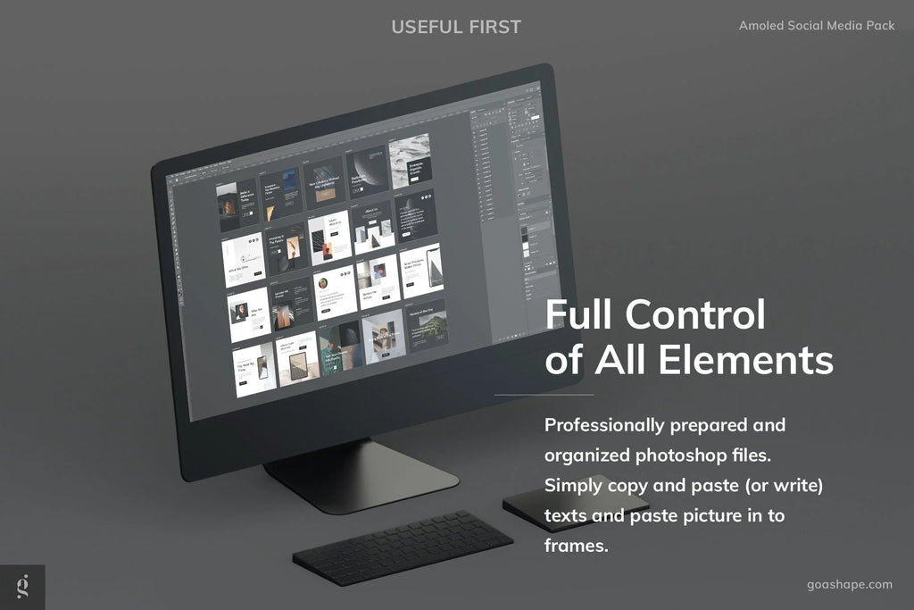 Amoled Social Media - Unique Photoshop Template product preview image 4