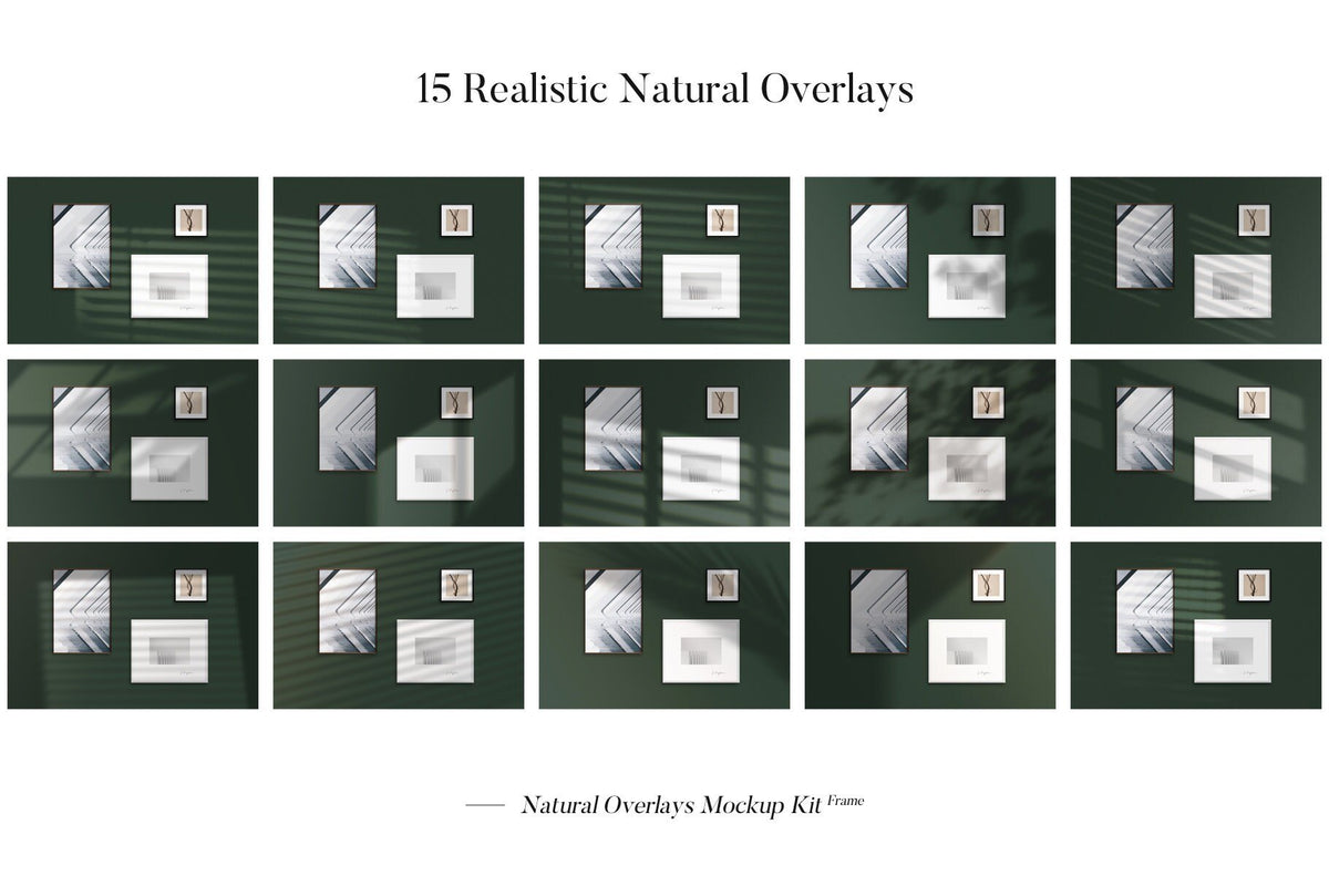 Frame Mockup - Natural Overlays Photoshop Template product preview image 9