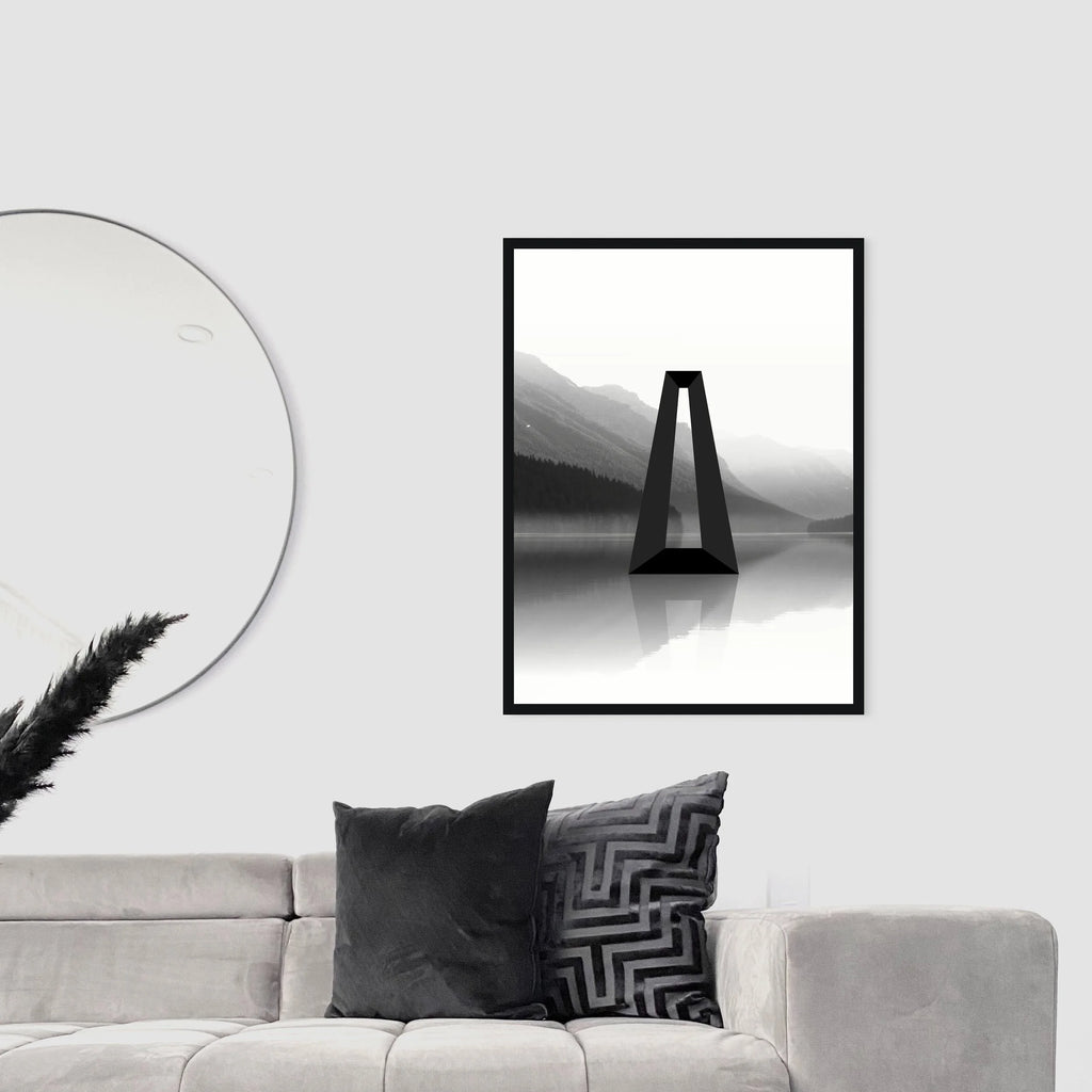 LAKE PORTAL digital wall art print for home decor, minimalist music album cover, book cover or wallpaper product preview image 1