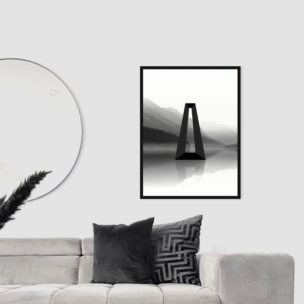 LAKE PORTAL digital wall art print for home decor, minimalist music album cover, book cover or wallpaper product preview image 1