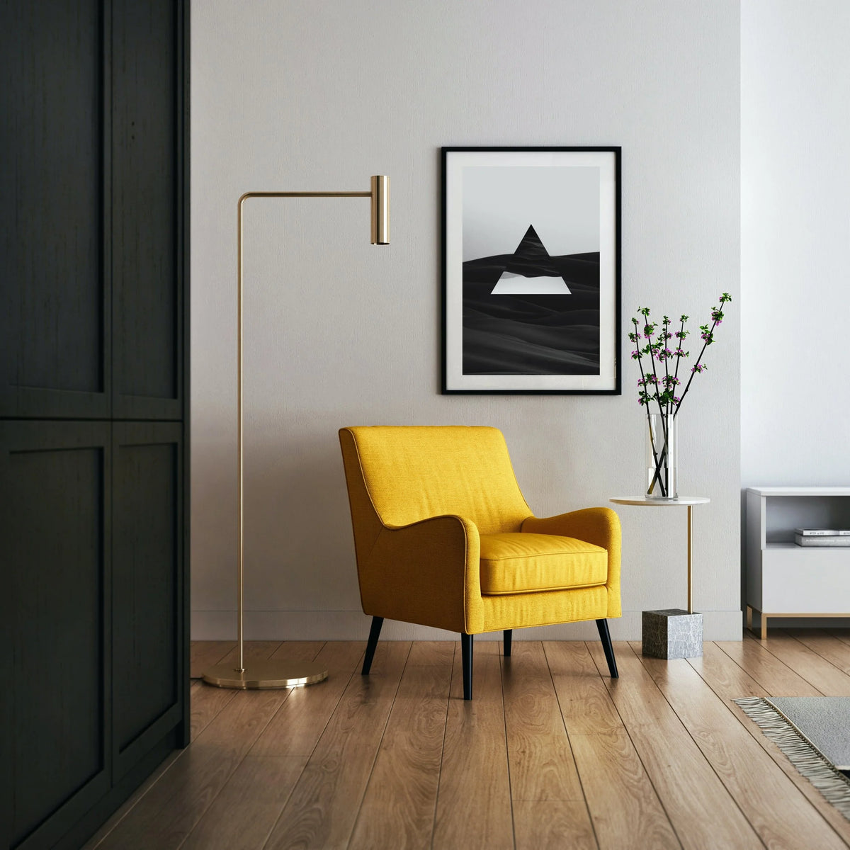 LEVITATING TRIANGEL home decor digital wall print art, minimalist album cover, book cover or wallpaper product preview image 2
