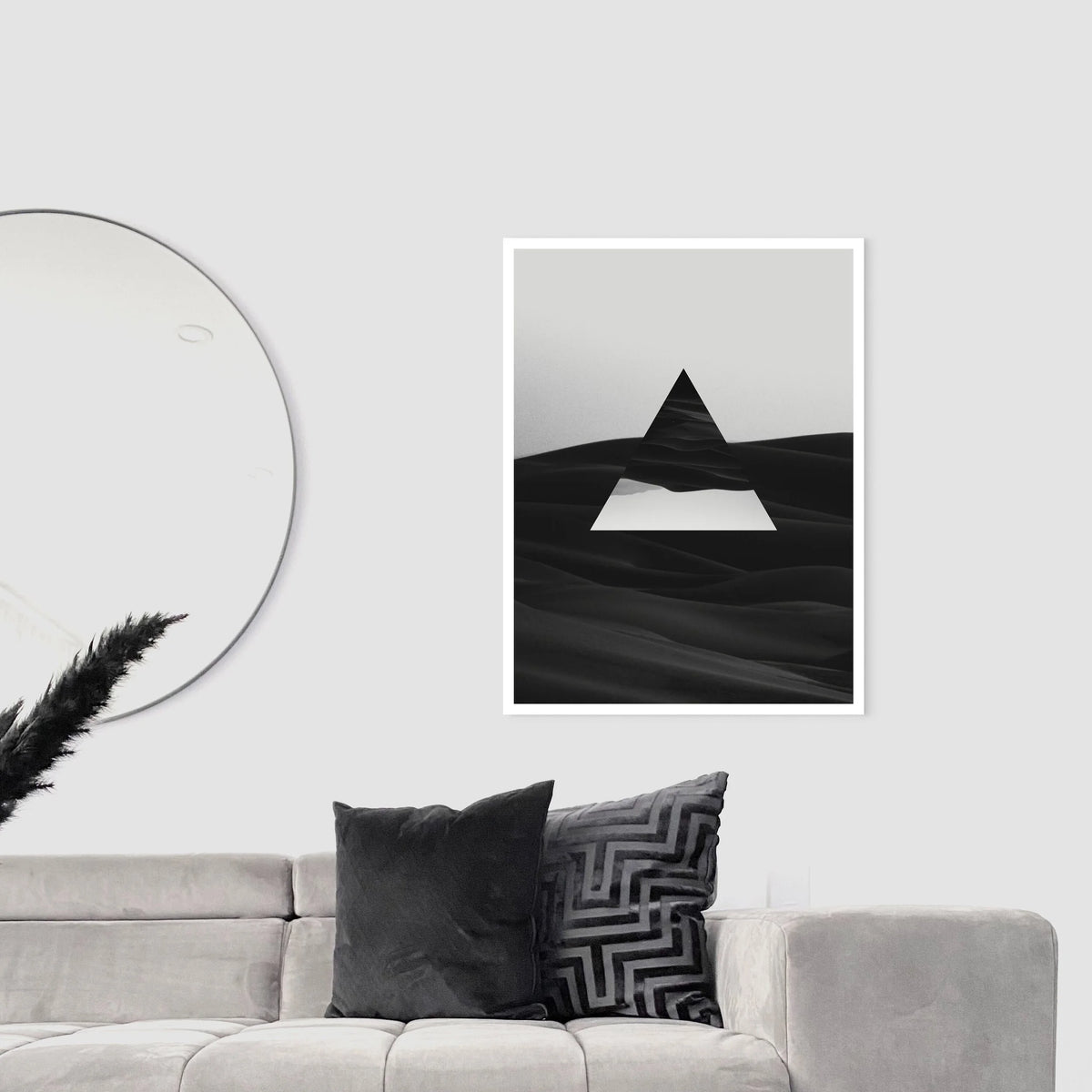 LEVITATING TRIANGEL home decor digital wall print art, minimalist album cover, book cover or wallpaper product preview image 1
