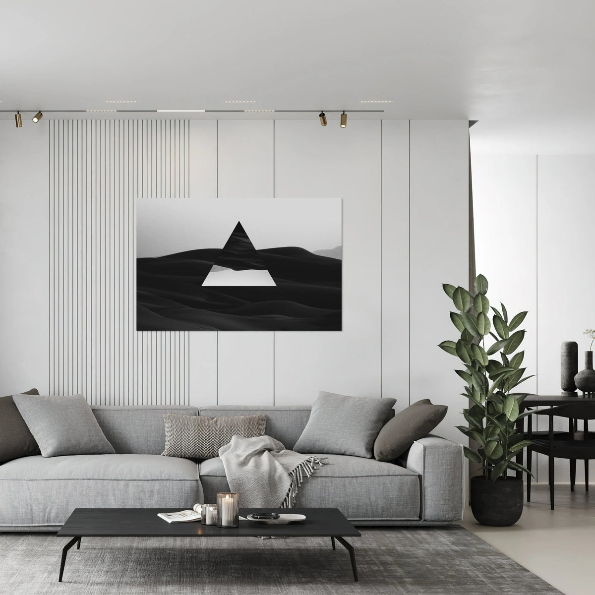 LEVITATING TRIANGEL home decor digital wall print art, minimalist album cover, book cover or wallpaper product preview image 3