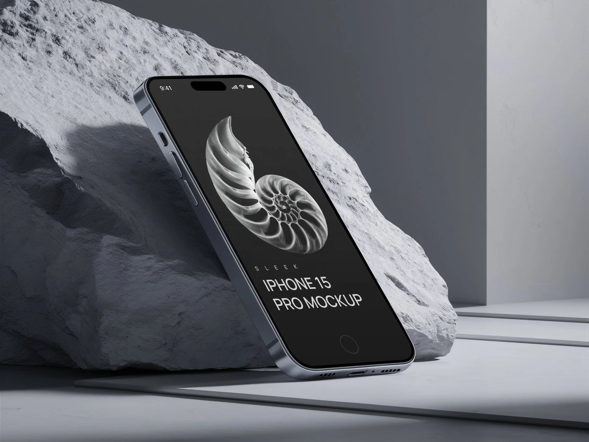 iPhone 15 Smartphone Mockup product preview image 1