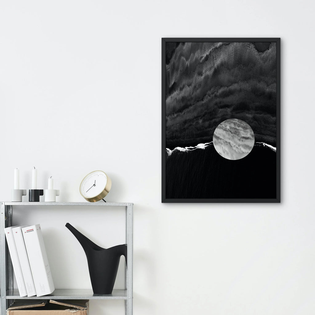 VIBRANT MOON digital wall art print for home decor, minimalist music album cover, book cover or wallpaper product preview image 11