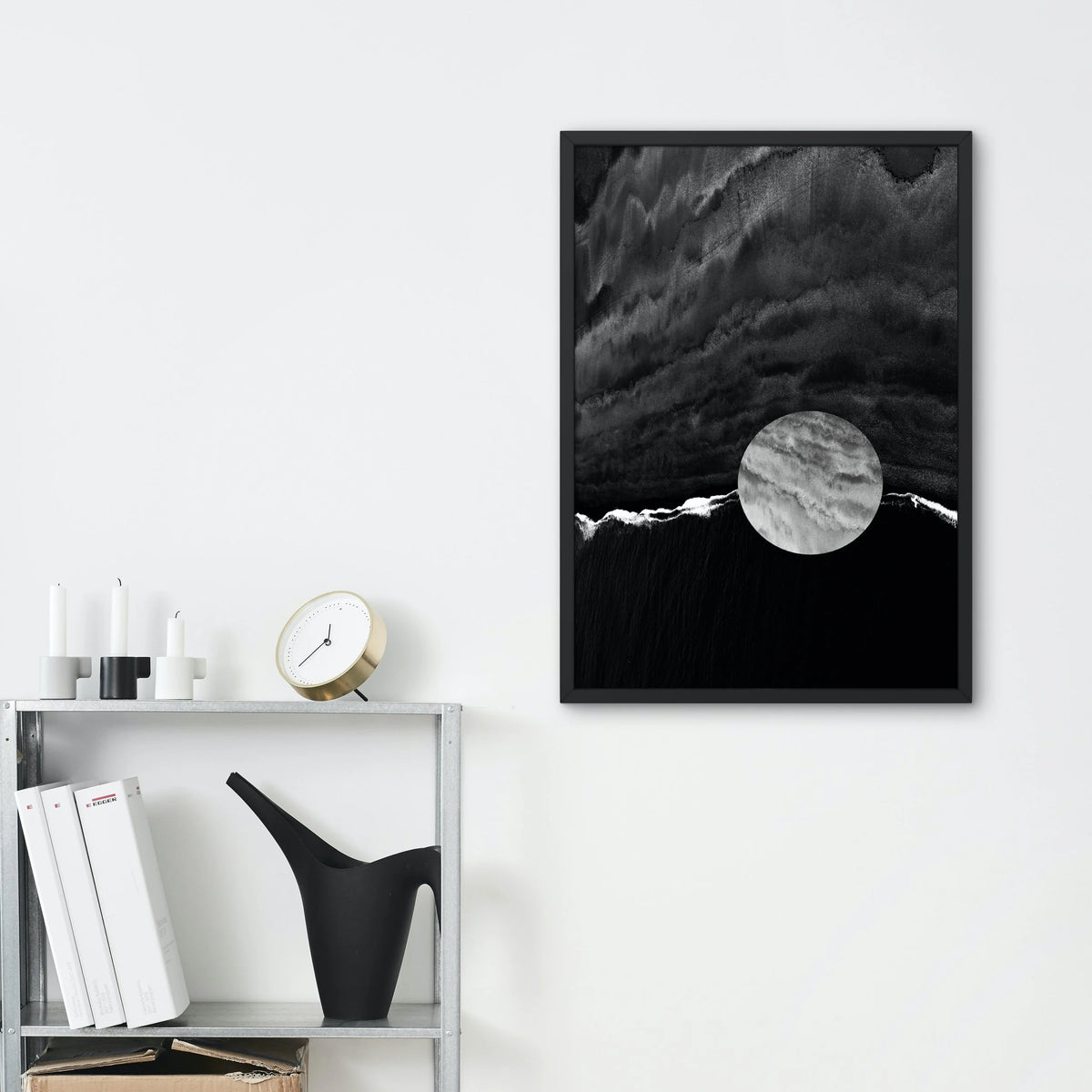 VIBRANT MOON digital wall art print for home decor, minimalist music album cover, book cover or wallpaper product preview image 11
